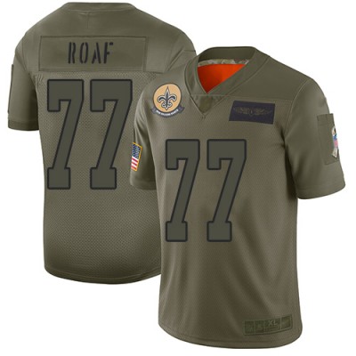 Nike New Orleans Saints #77 Willie Roaf Camo Men's Stitched NFL Limited 2019 Salute To Service Jersey Men's